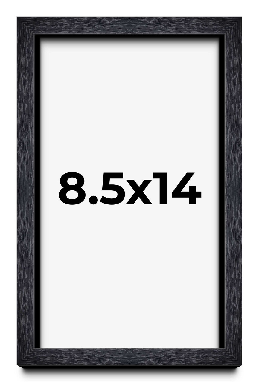Photo Size Shadow Box 1" Depth Black Picture Frame - UV Acrylic, Backing, Hanging Hardware